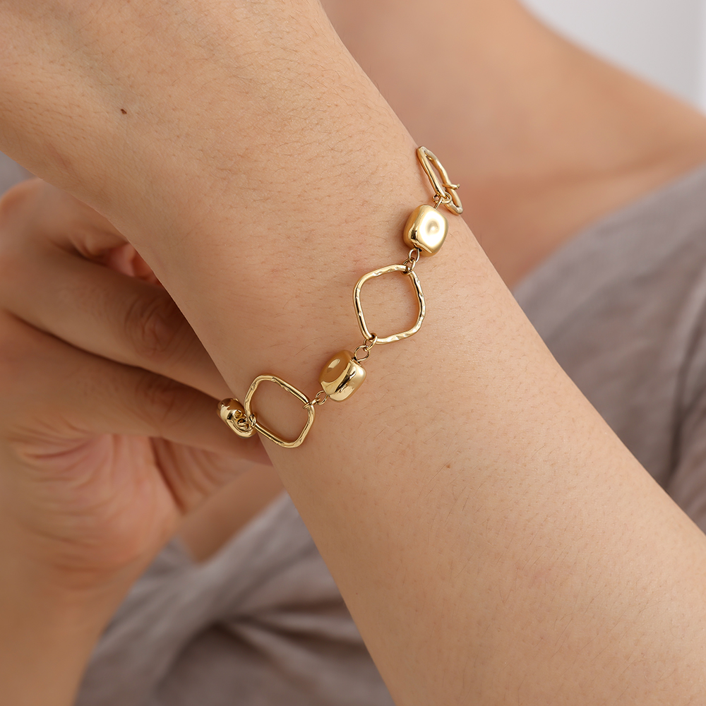 Stainless steel bracelet 17cm Cube Chain