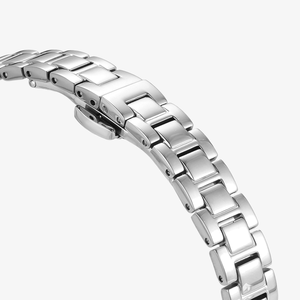 Stainless steel tonneau watch