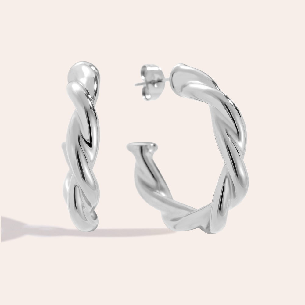 Stainless steel earrings 30mm Nice Circle