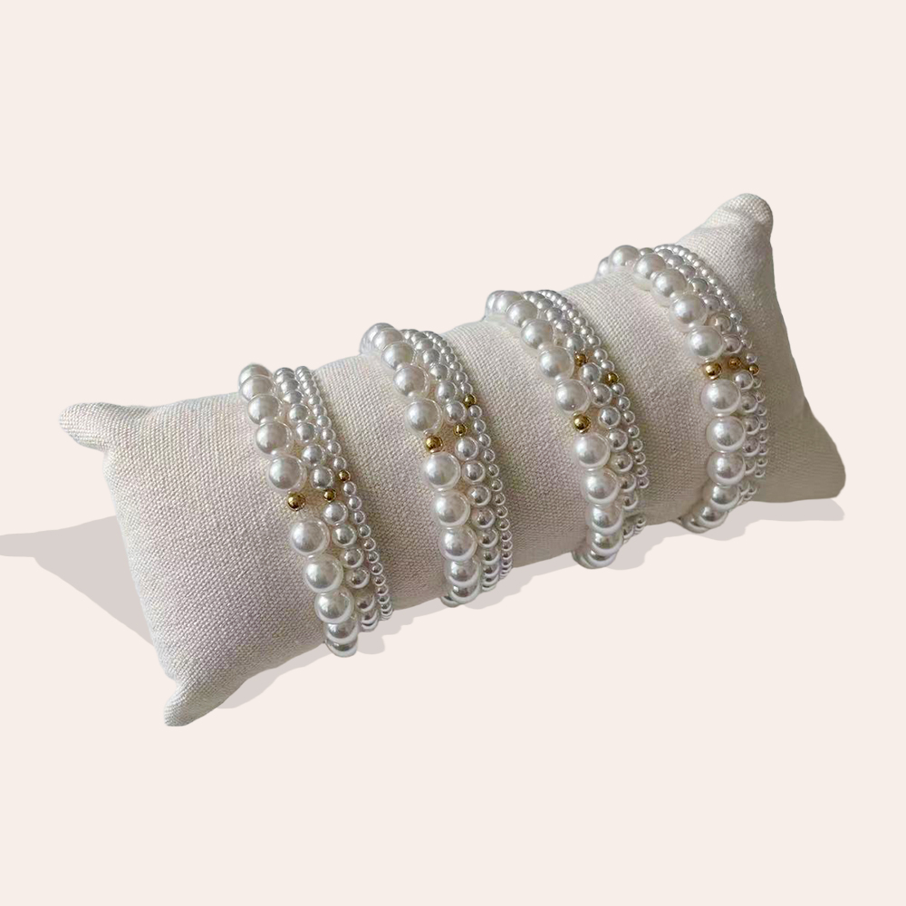 Stainless Steel Bracelet Set of 12, Adjustable Bead