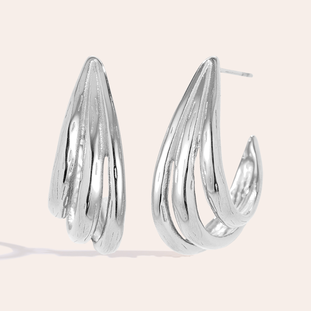 Stainless steel earrings 1.3*3cm Drop Feeling