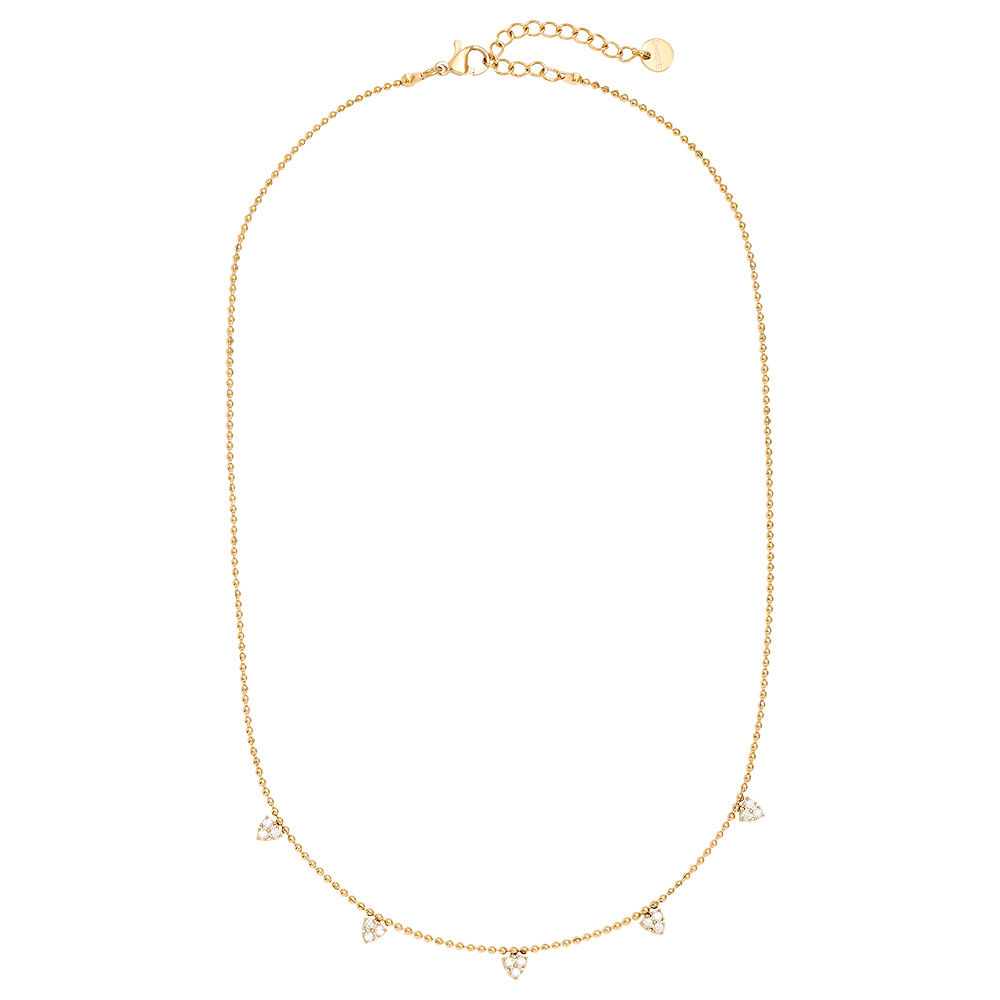 Stainless steel necklace 39cm Diamond Dots