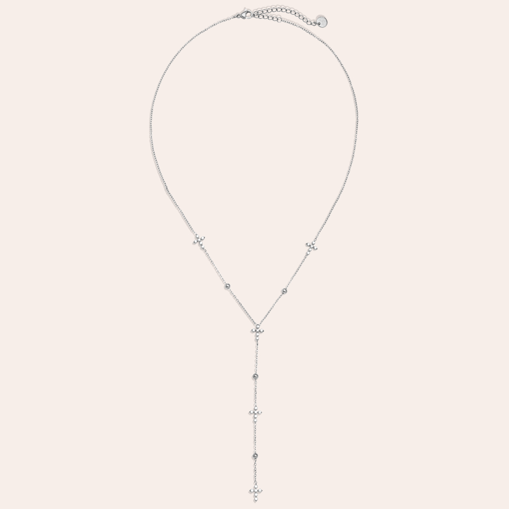 Stainless steel necklace 39cm Cube Diamond