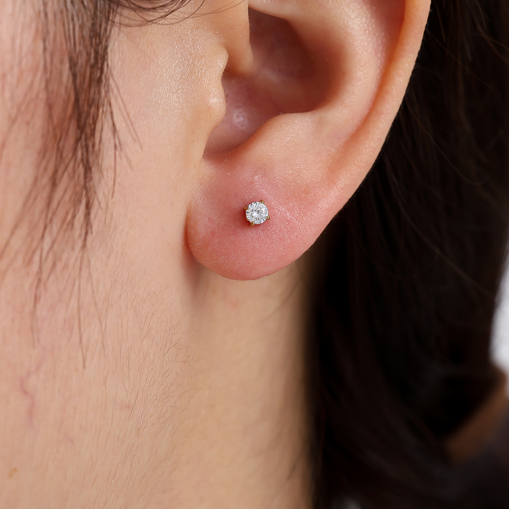 Stainless steel piercing 3mm Just One Diamond