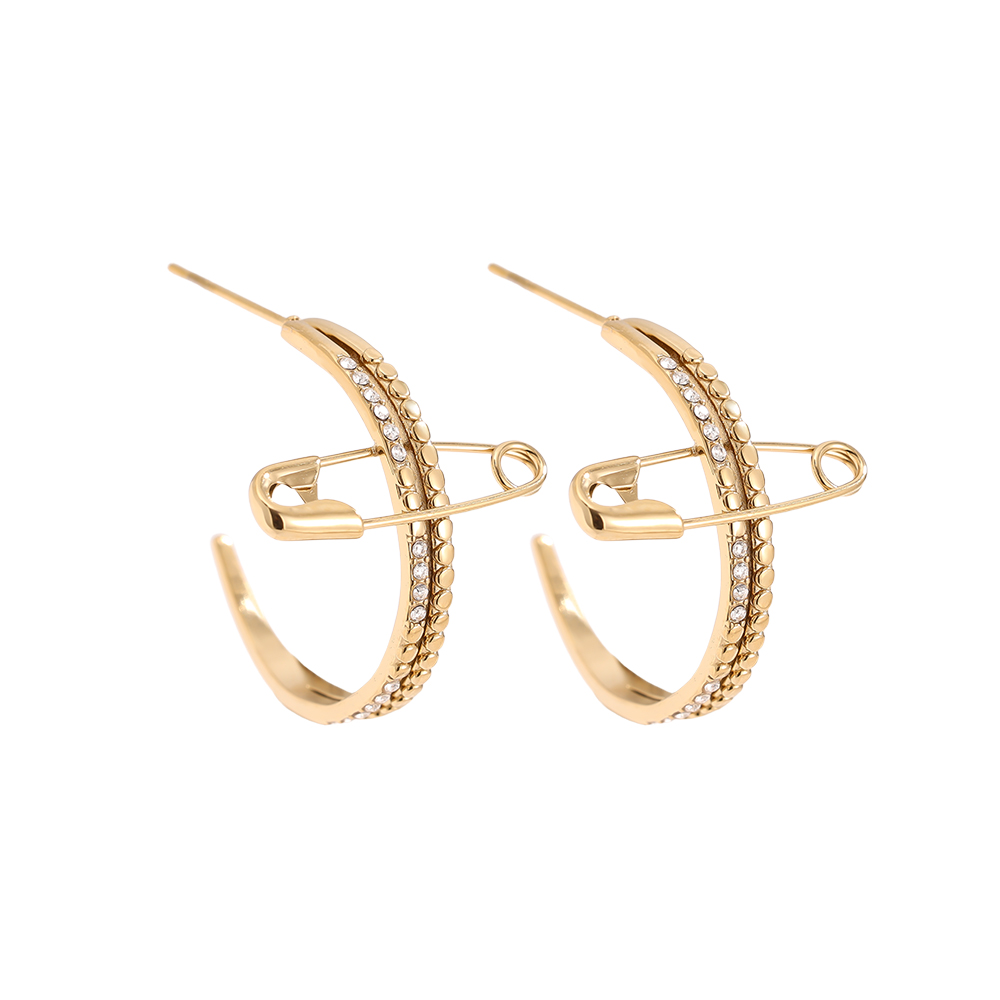 Stainless steel earrings 30mm Hoop With Pin