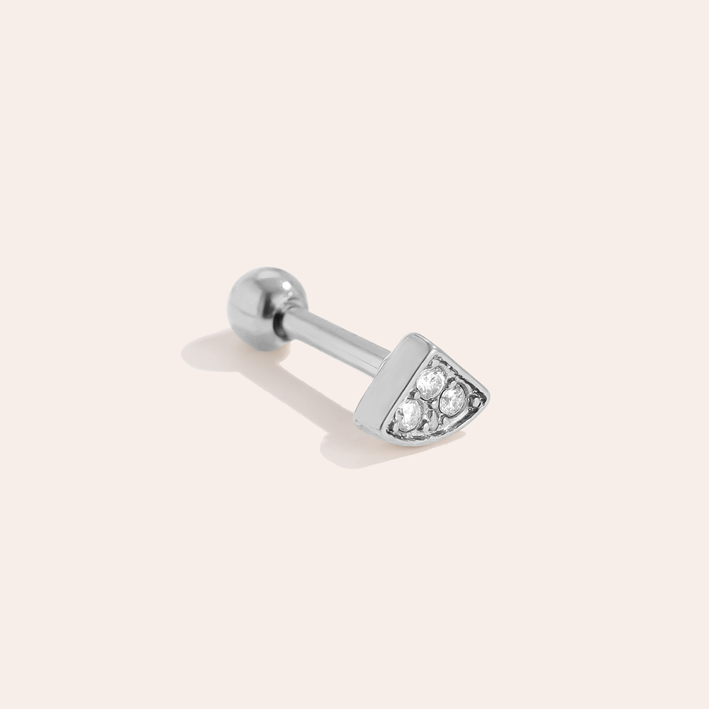 Stainless steel piercing 5mm Mini Diamond Triangle