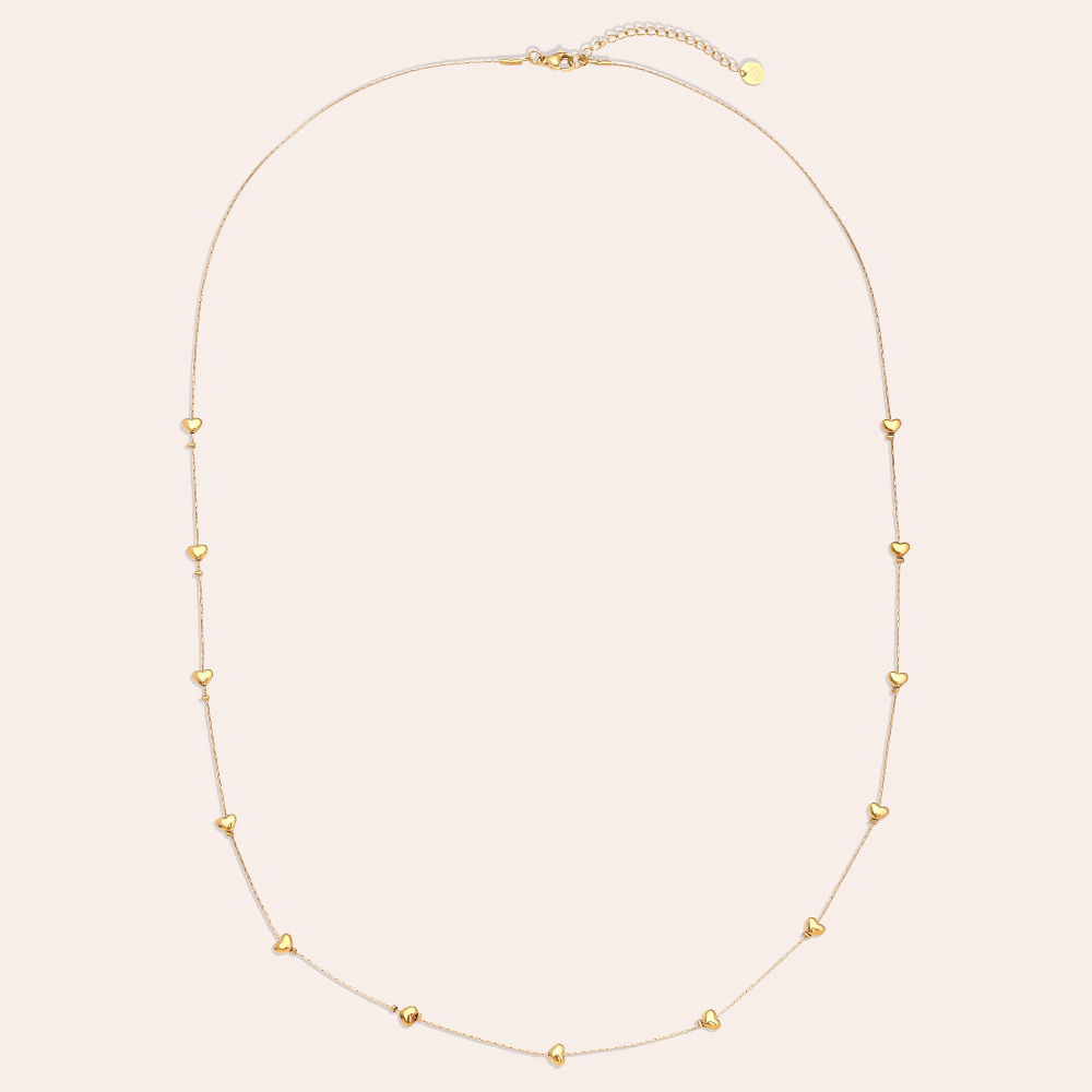 Stainless steel necklace 70cm Many Sweet Heart