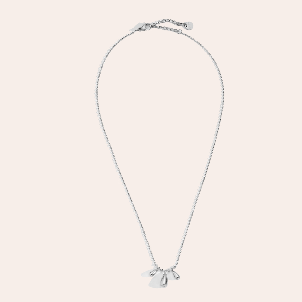 40cm Three Drops In Thin Chain stainless steel necklace   