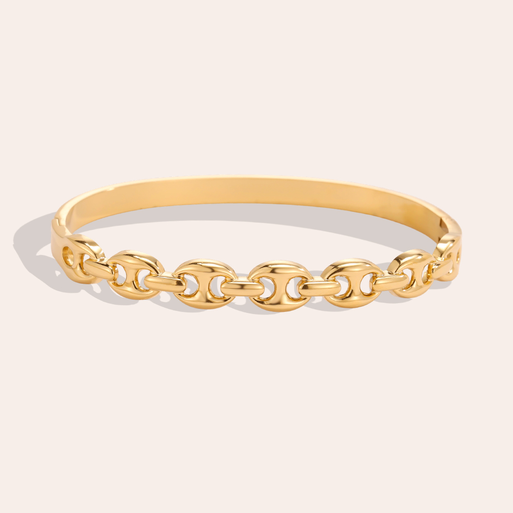 Stainless steel bangle, 6 cm, nose link