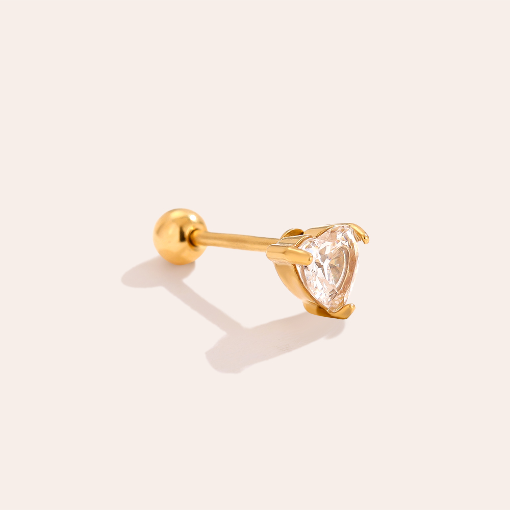 Stainless steel piercing 5mm Mini Diamond Heart