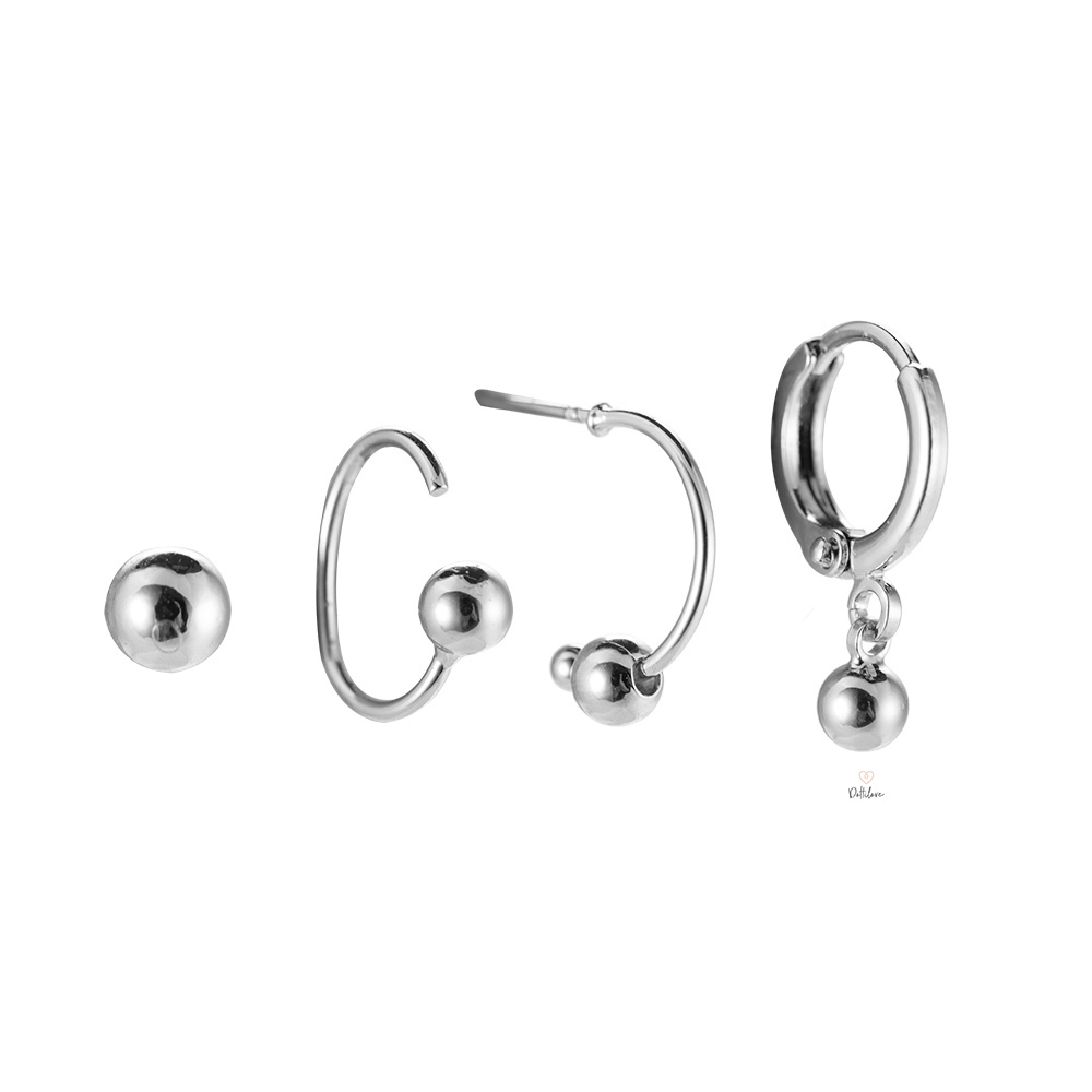 Gold-plated Earring Set No.4