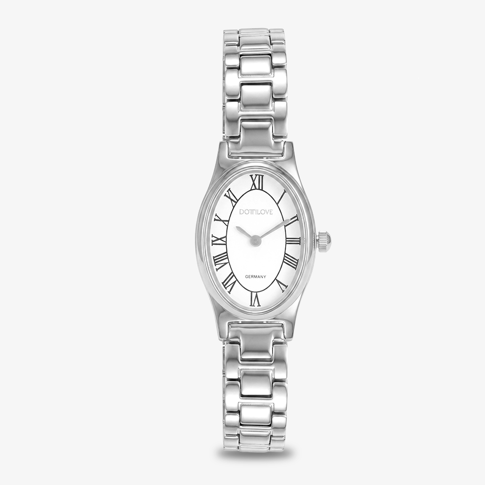 Stainless steel tonneau watch