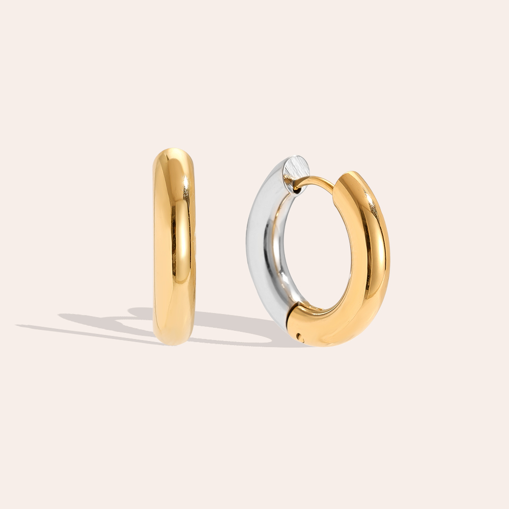 Stainless steel earrings 20mm Simple Hoop