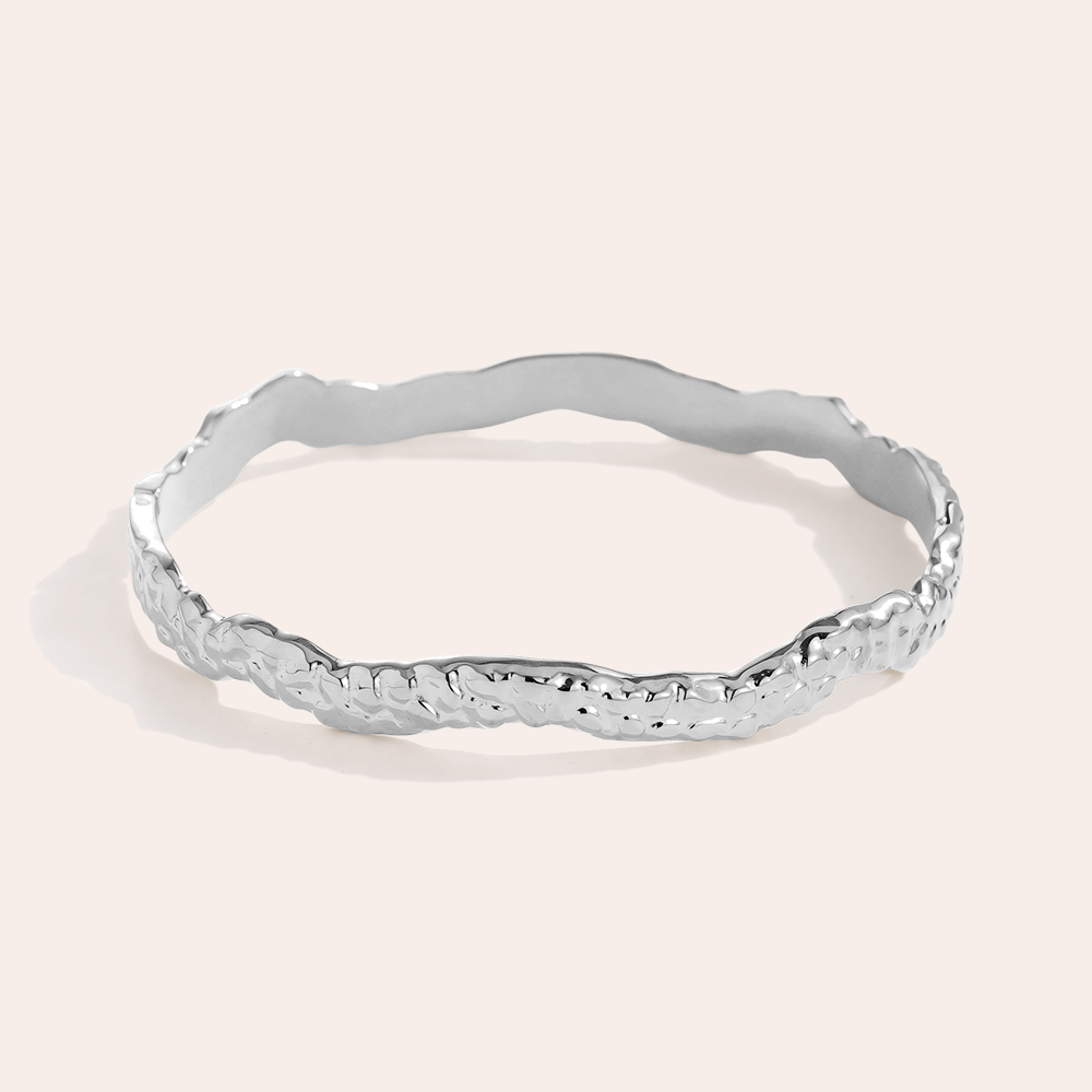 Stainless steel bangle 6.5cm Diameter Different Wave