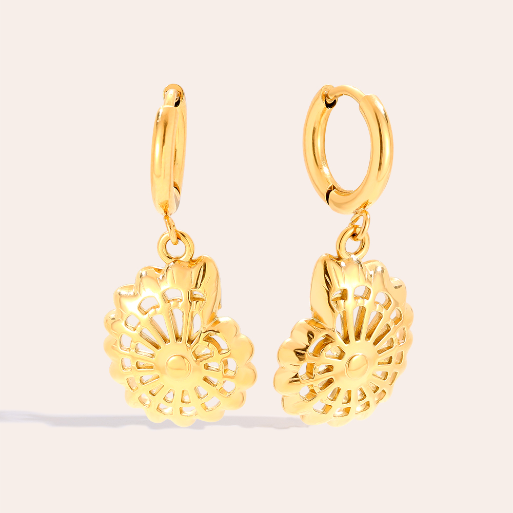 Stainless steel earrings 3.2cm Nice Snail