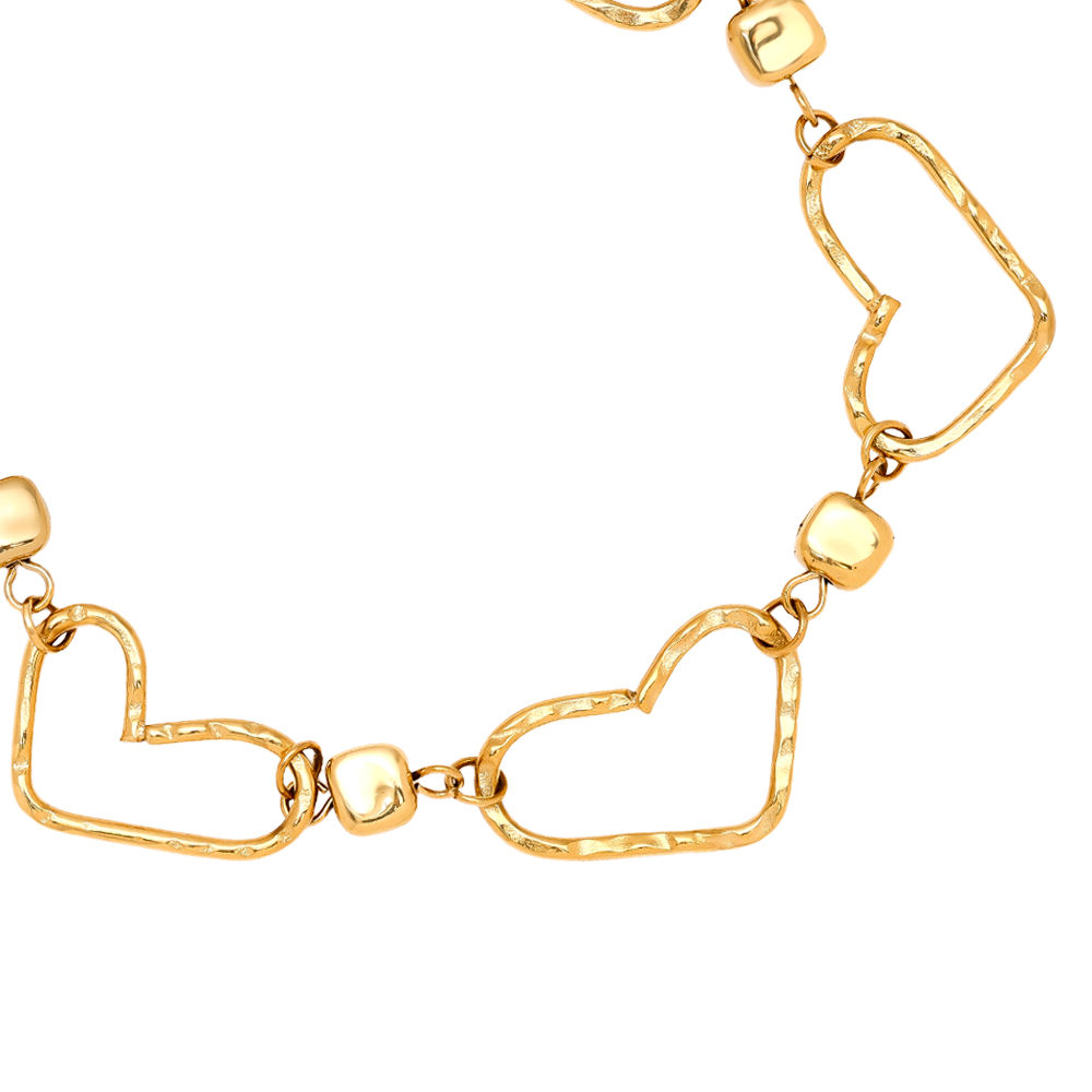 Stainless steel bracelet 17cm Cool Heart Chain