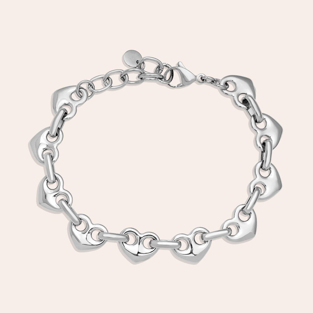 Stainless steel bracelet 17cm Heart Nose Chain