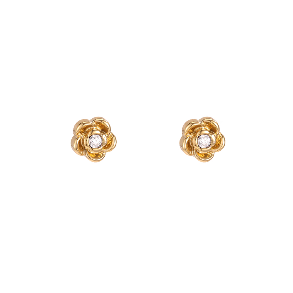 Stainless steel earrings, 5mm mini flower