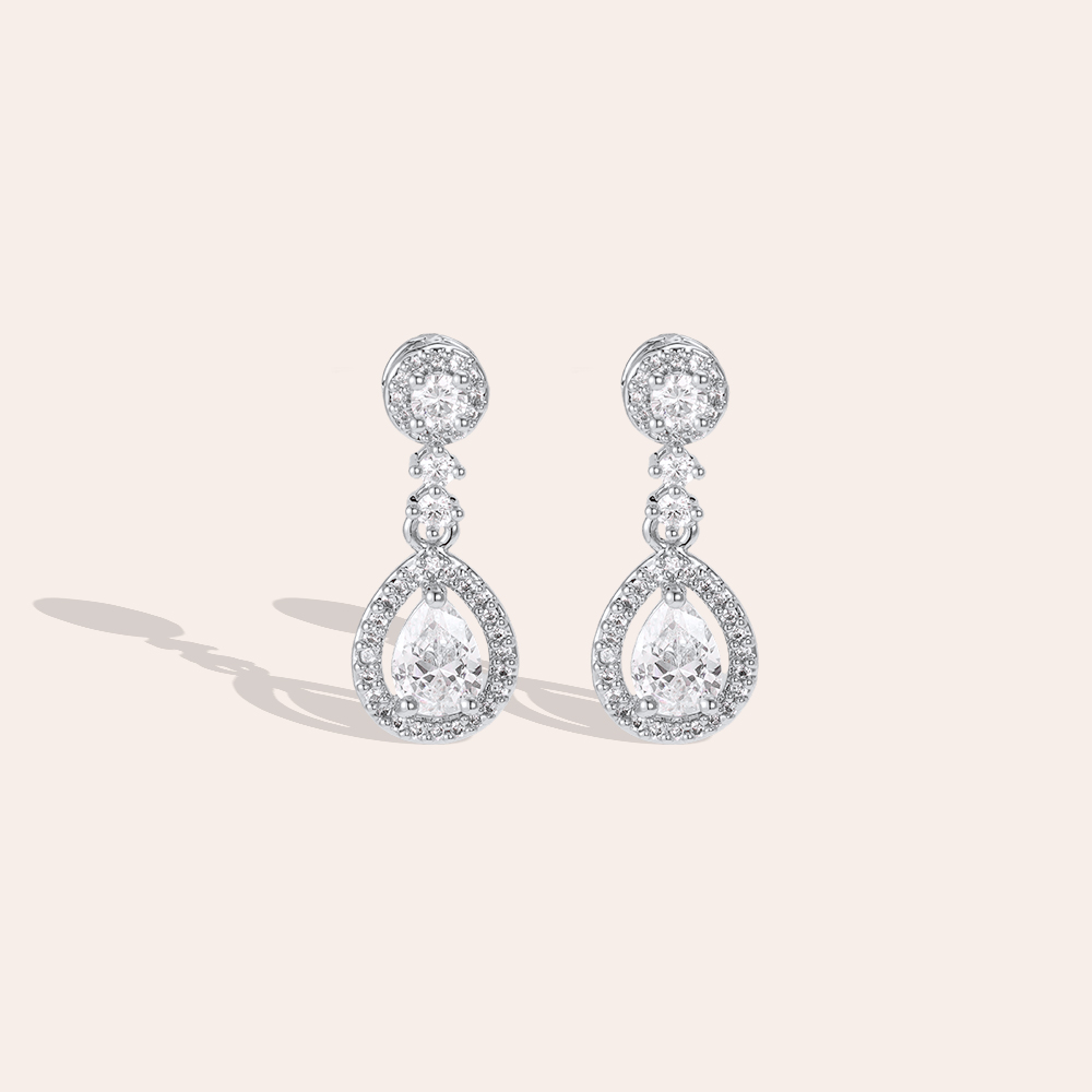 24mm gold-plated earrings with sparkling cubic zirconia 