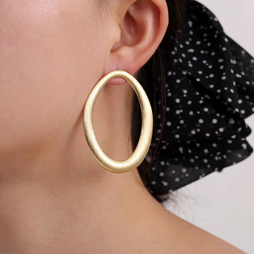 Stainless steel earrings 55mm Nice Egg