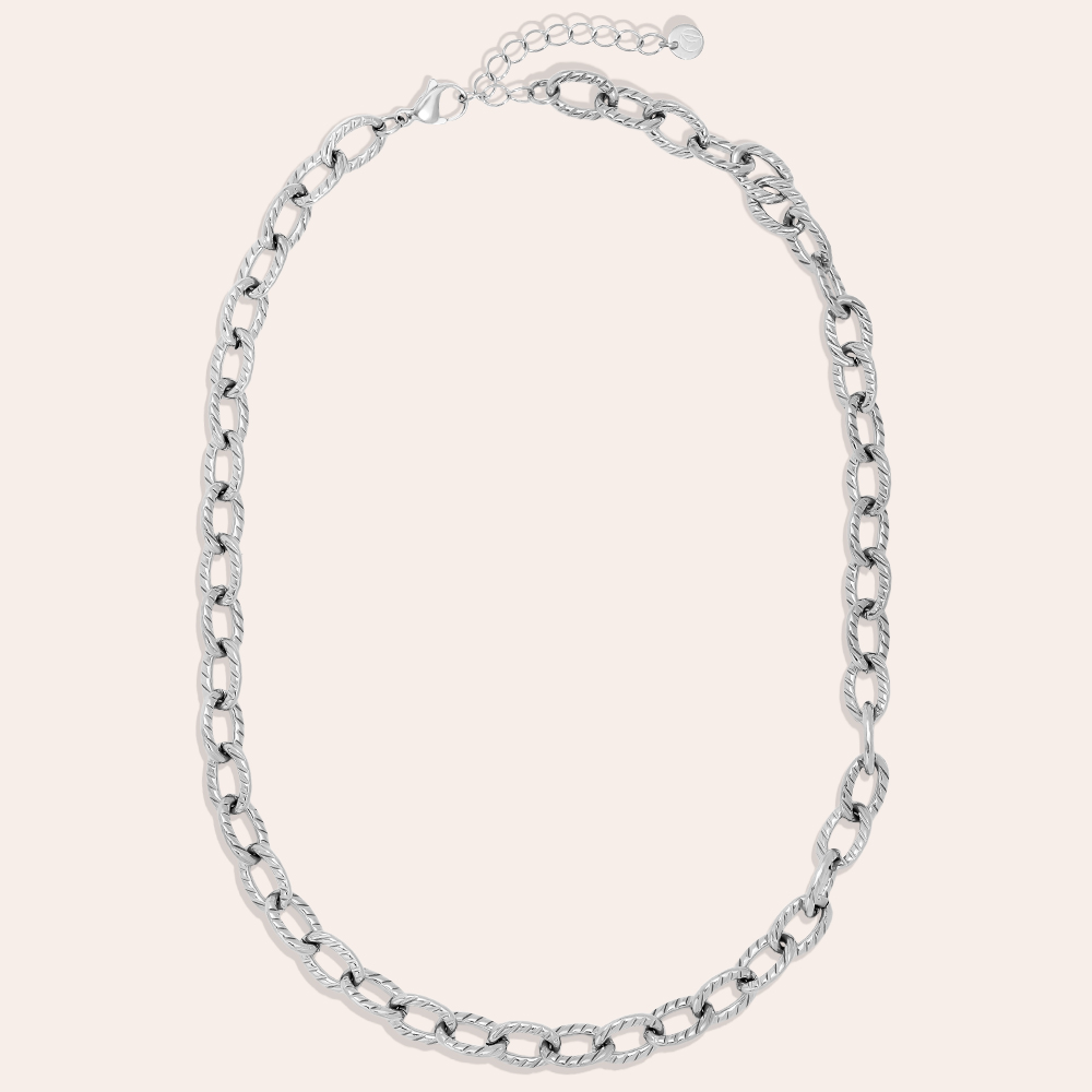 Stainless steel necklace 44cm Oval Chain