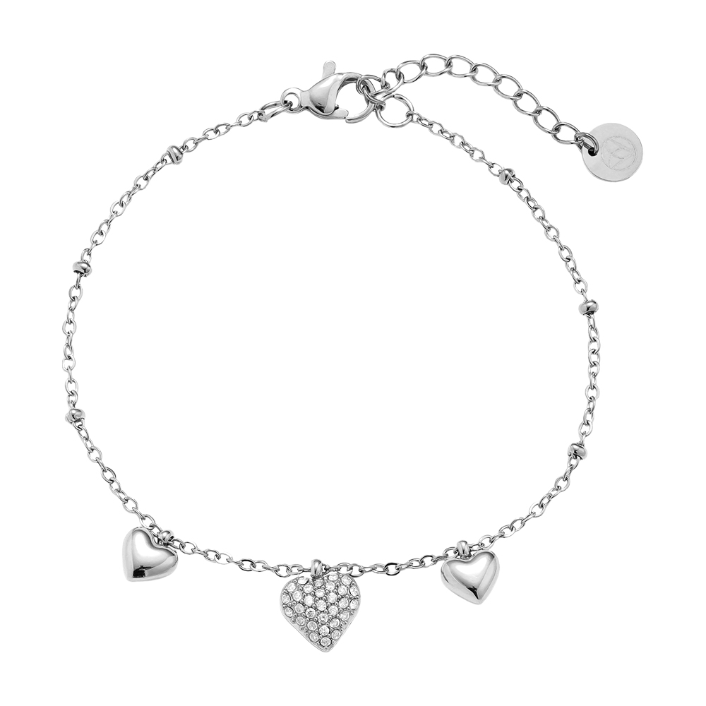 Stainless steel bracelet 17cm Many Sweet Hearts