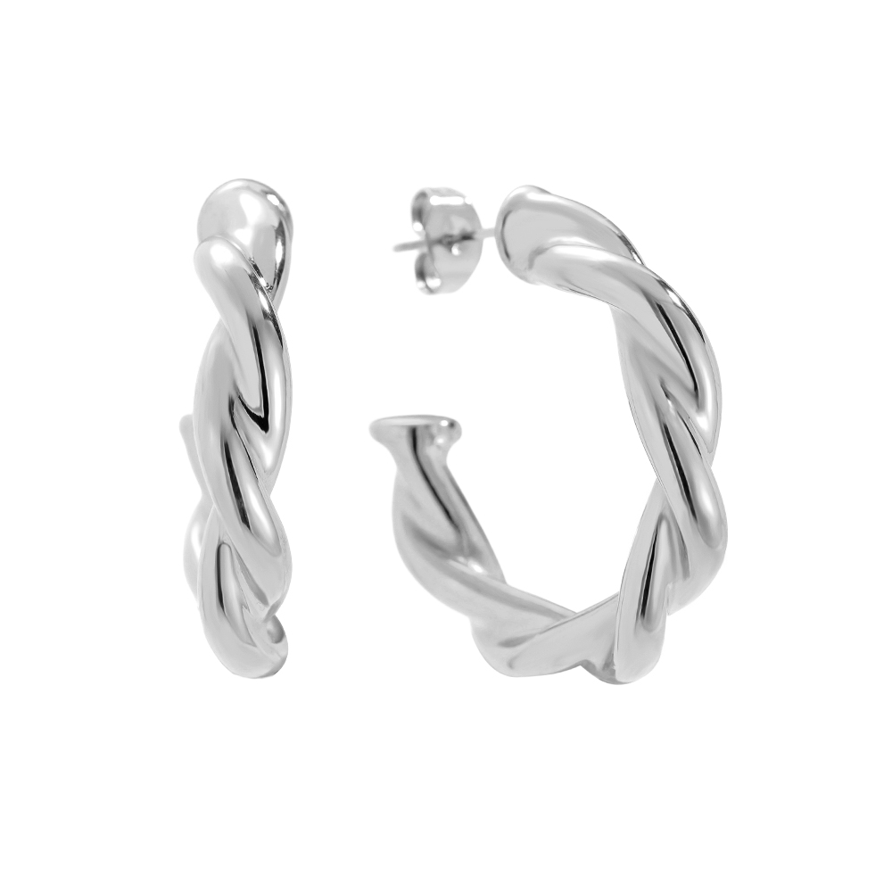 Stainless steel earrings 30mm Nice Circle