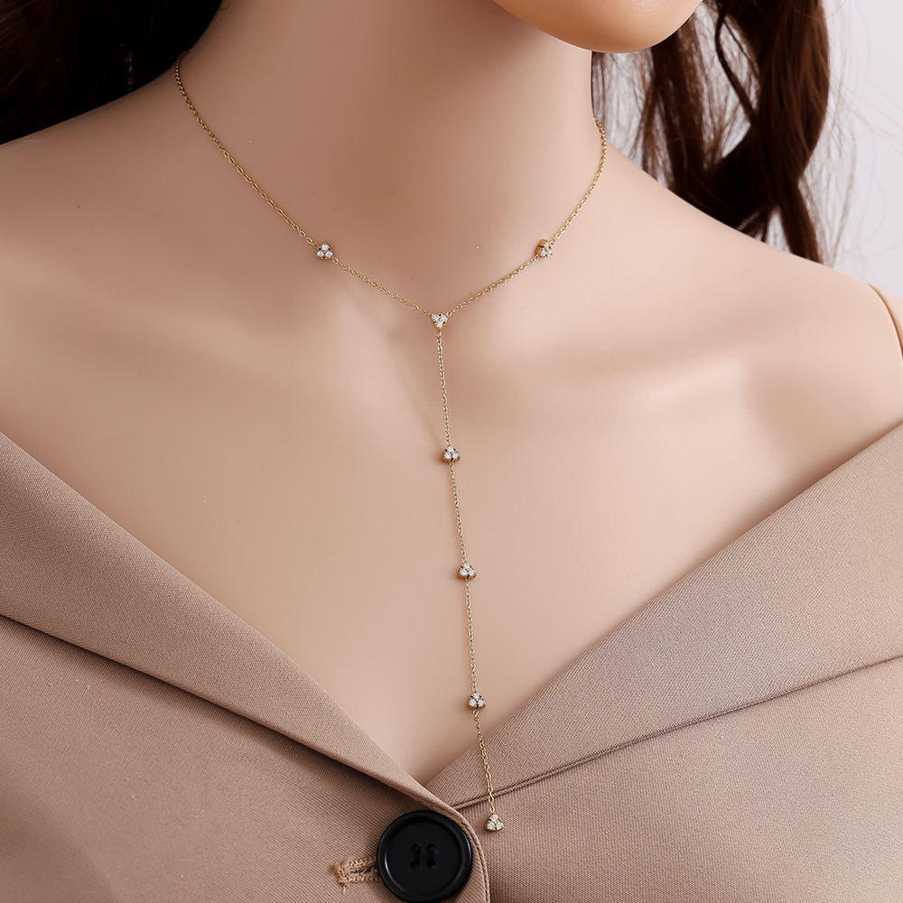 Stainless steel necklace 40cm fine heart