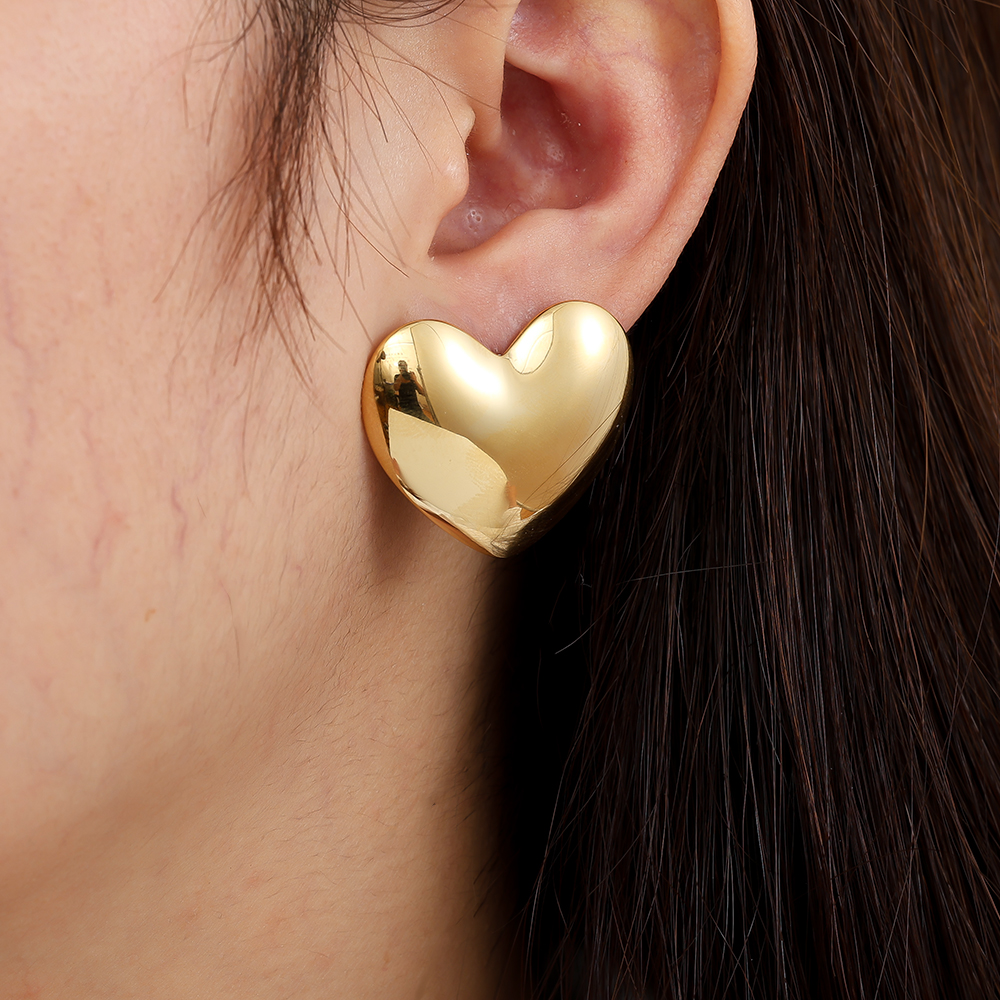 Stainless steel earrings 25mm Right Heart