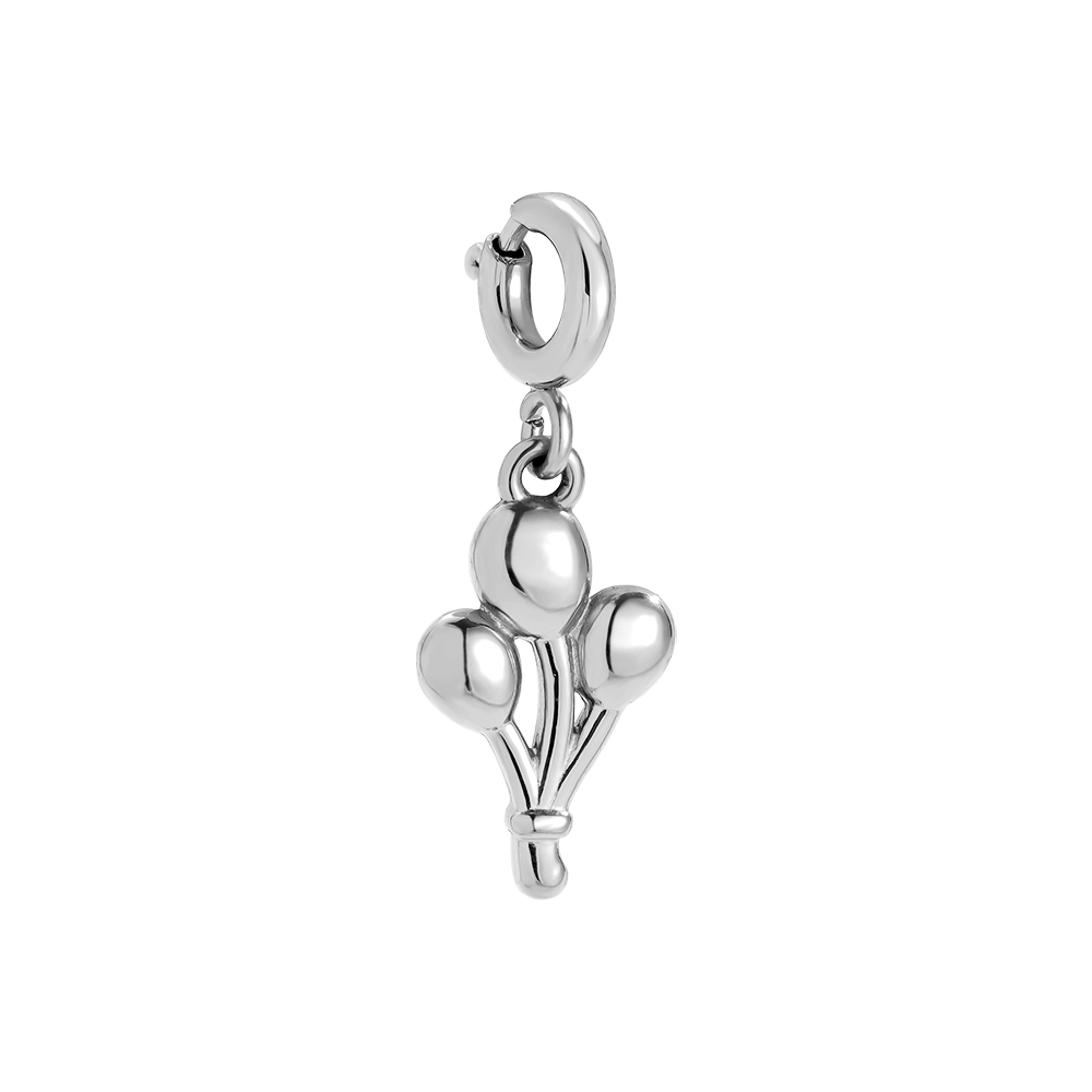 Stainless Steel Pendant 15mm Spring Clasp Three Balloons