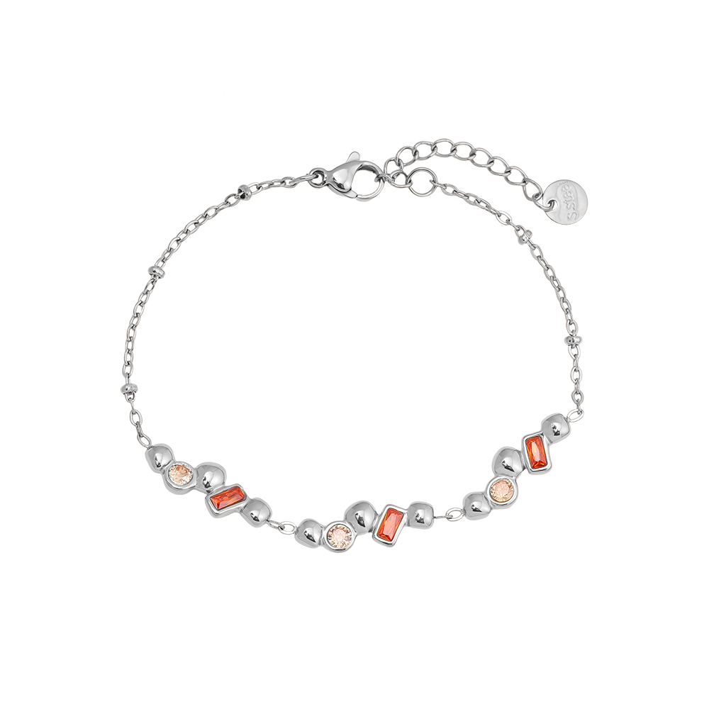 Stainless steel bracelet 17cm Nice Diamond With Deco