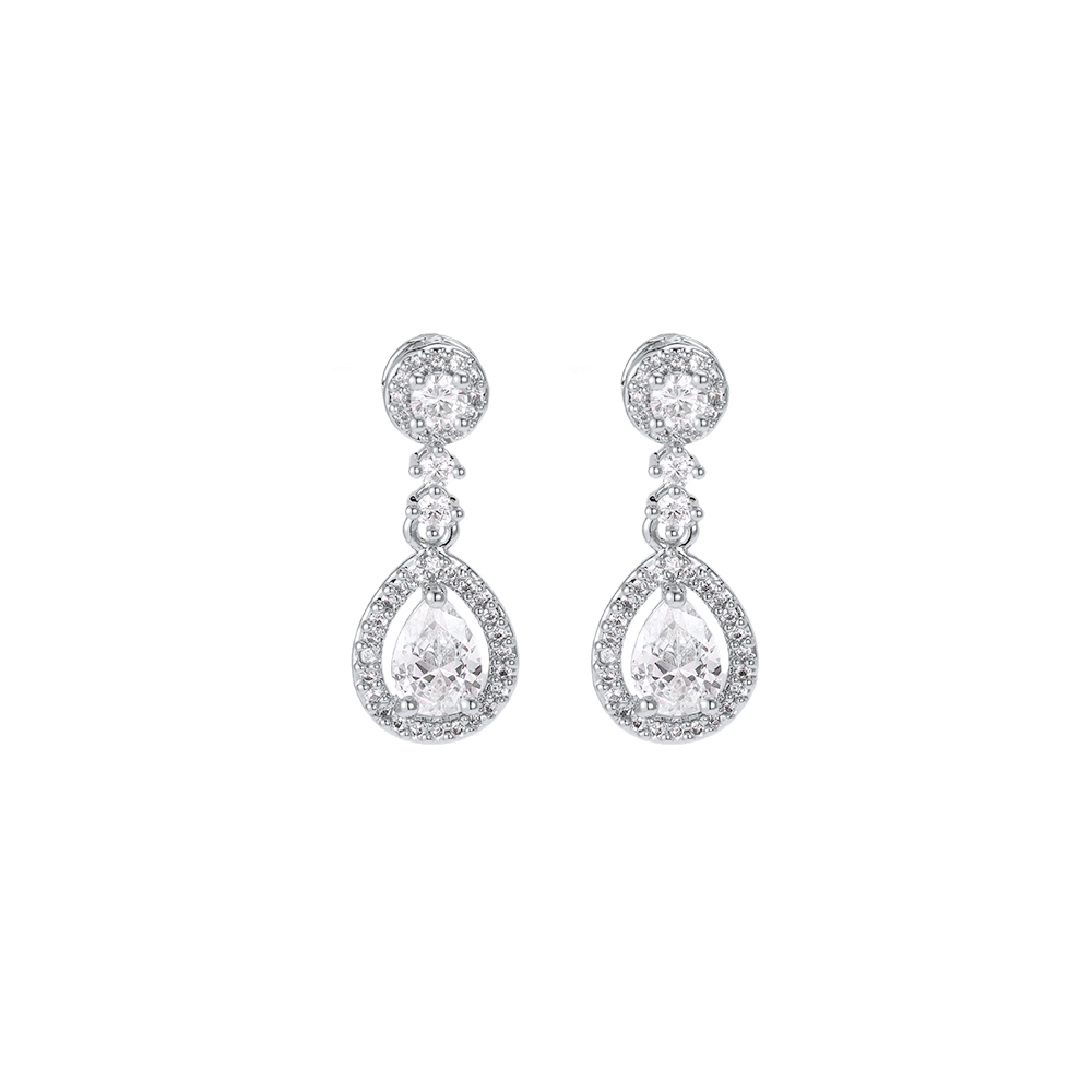 24mm gold-plated earrings with sparkling cubic zirconia 