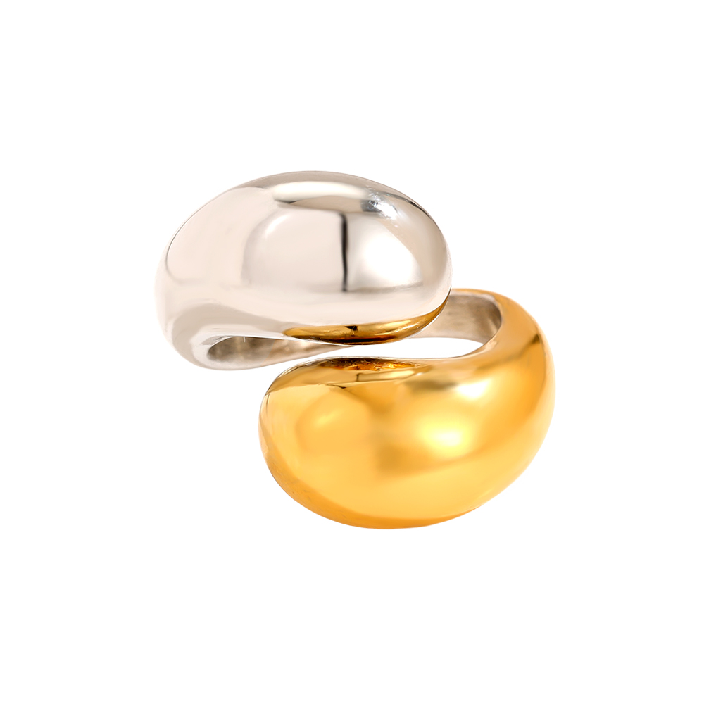 Stainless steel ring Two Drops