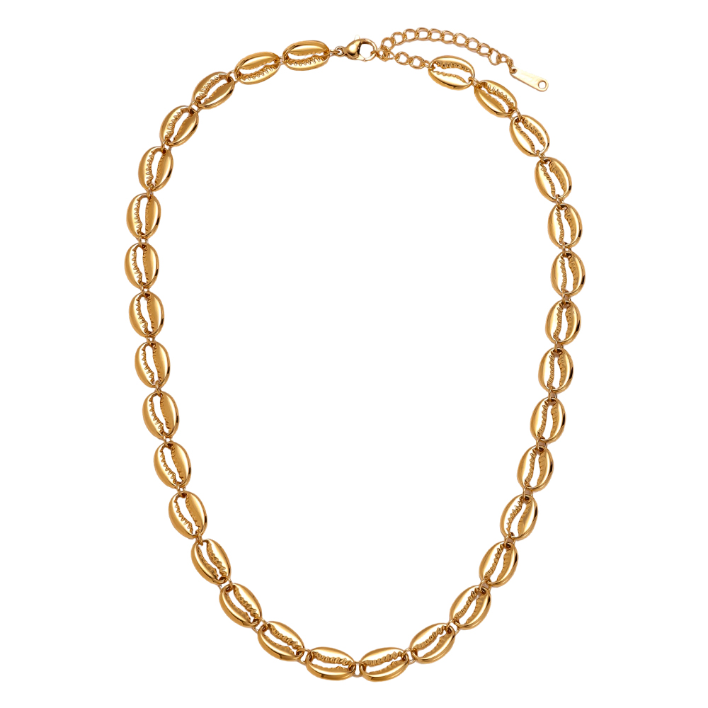 Stainless steel necklace 42cm shell