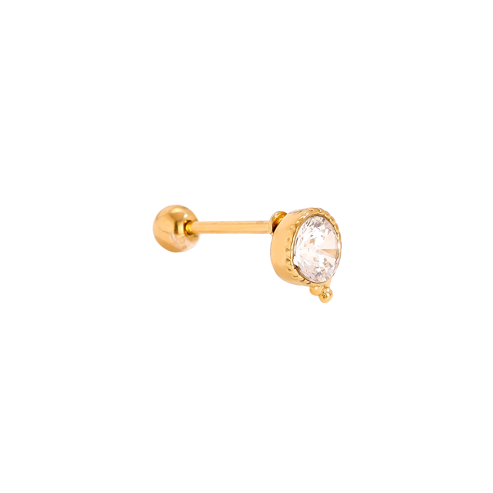 Stainless steel piercing 4.7mm Diamond And Dots