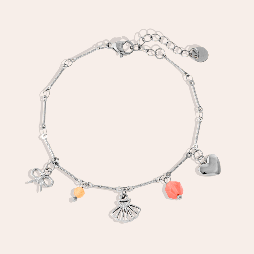 Stainless steel bracelet 17cm Many Sweet Charms