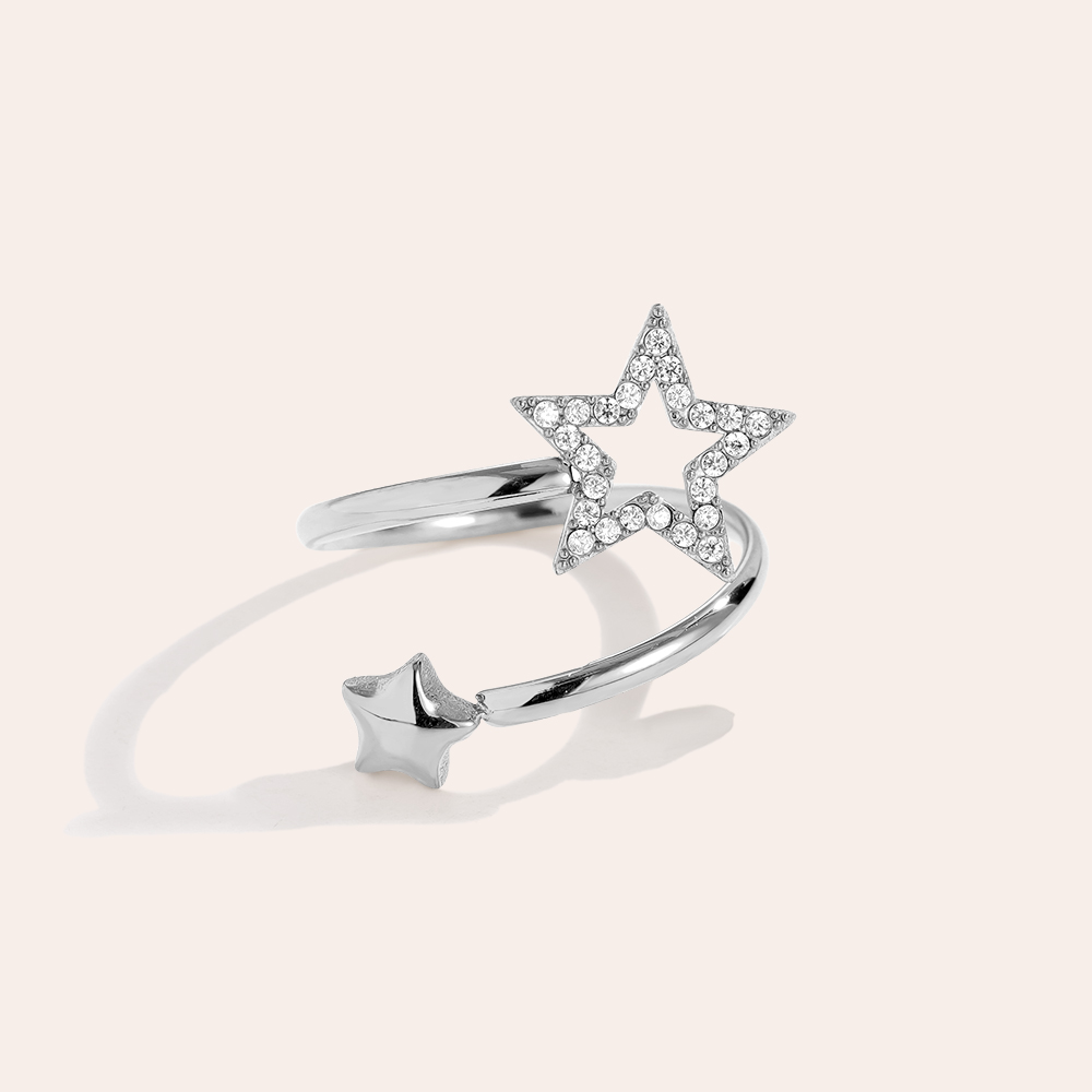 Stainless Steel Ring – Adjustable Star Hug