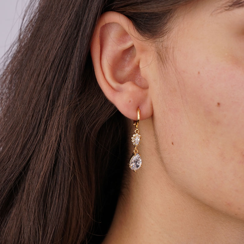 Gold-plated Shield &amp; Coat of Arms earrings