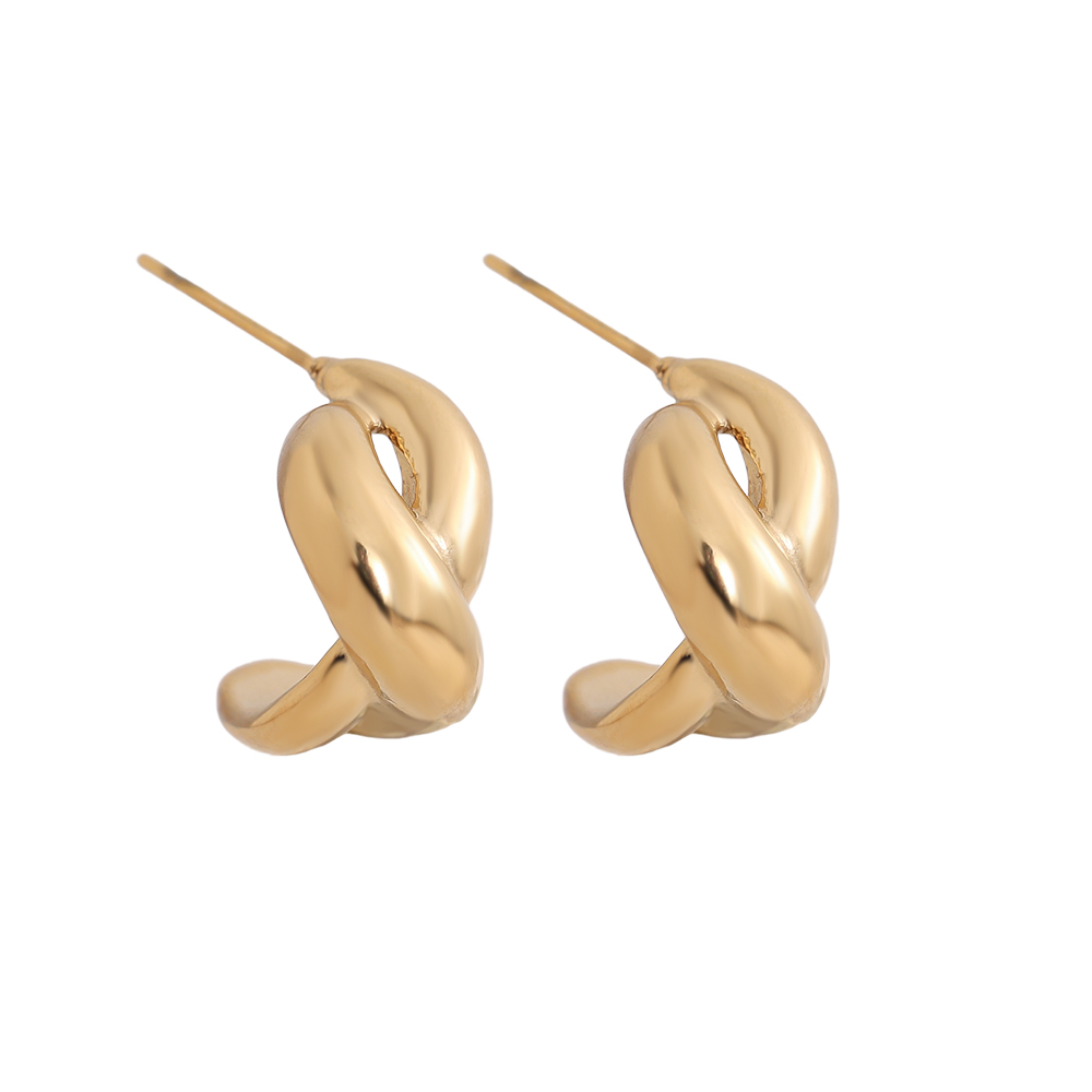 Stainless steel earrings 23mm knot