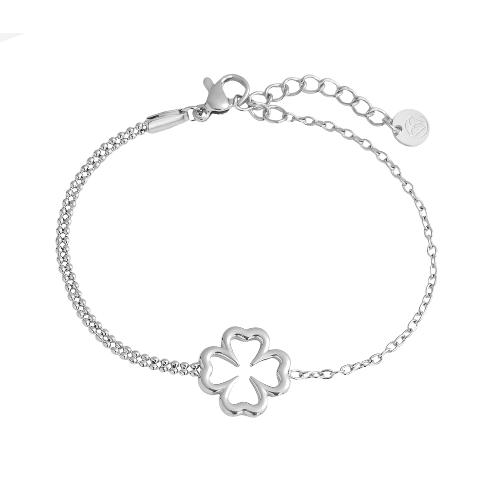 Stainless steel bracelet 16cm Plain flower
