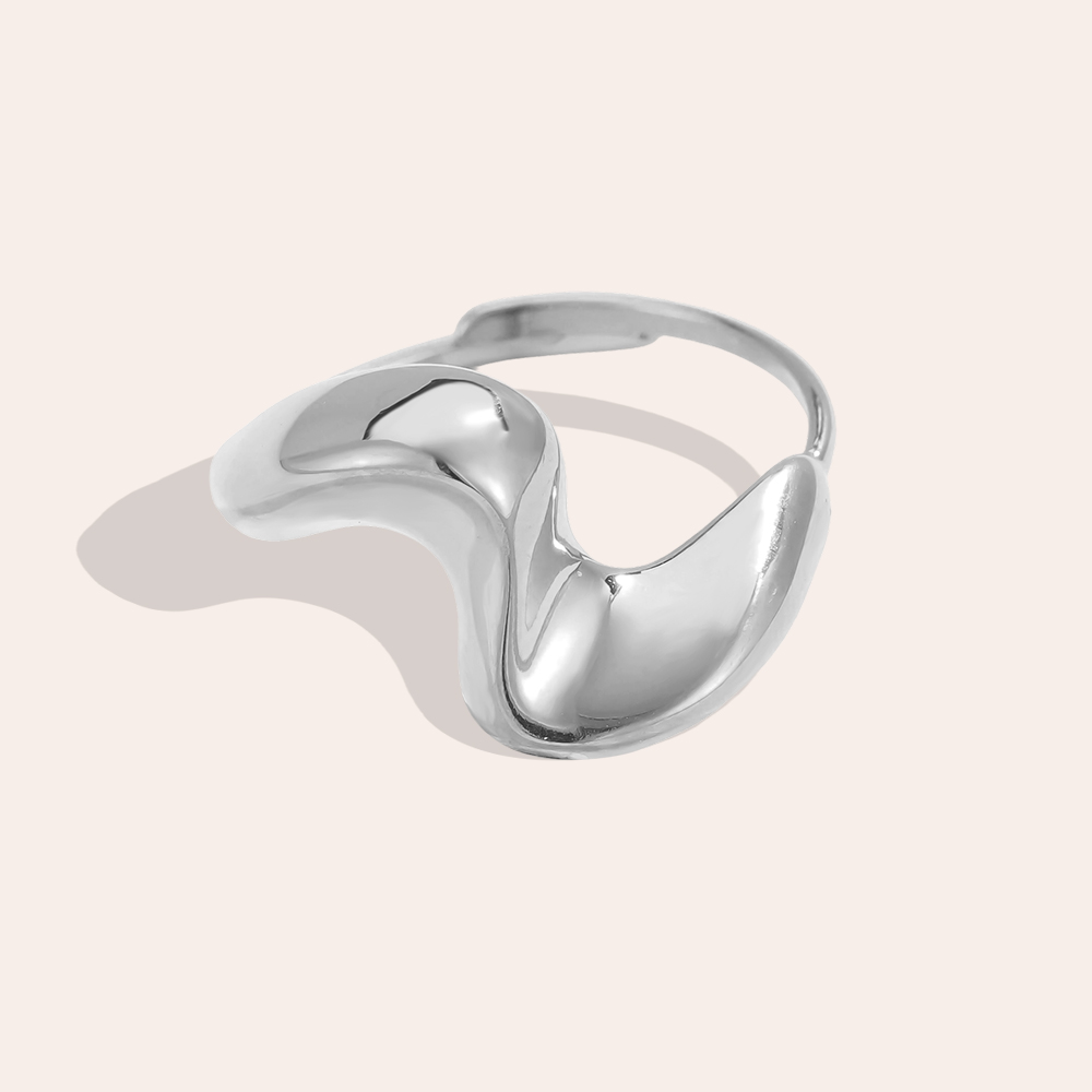 Stainless steel ring Adjustable relief waves