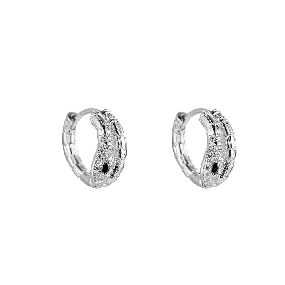 Folding Snake Gold-plated Earring