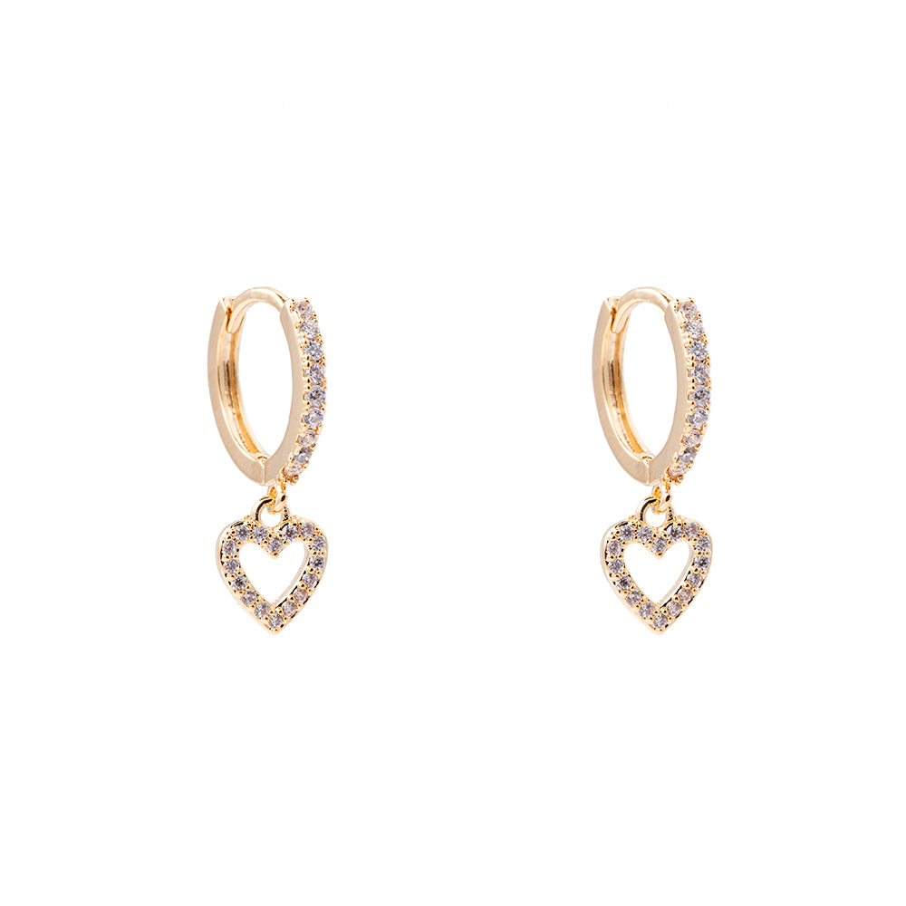 Sweet Heart gold-plated earrings