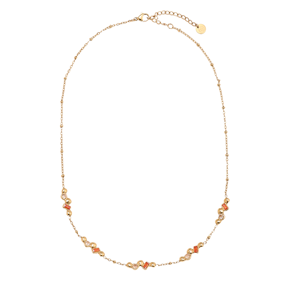 Stainless steel necklace 42cm Nice Diamond With Deco