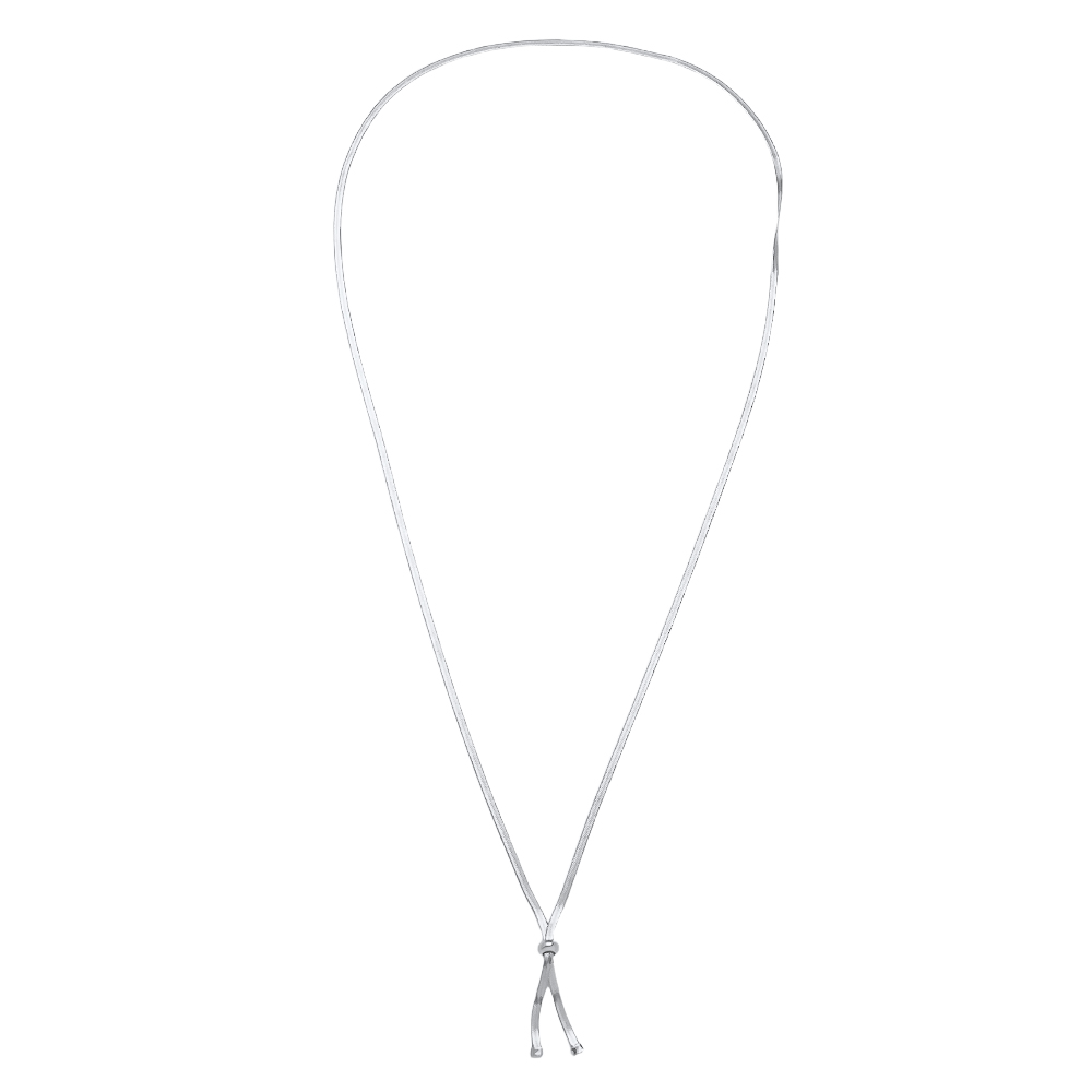 Stainless steel necklace, 49 cm, snakeskin-effect