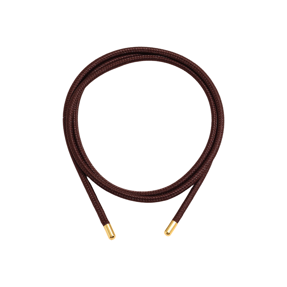 Stainless steel bracelet, autumn colour, elasticated polyester 
