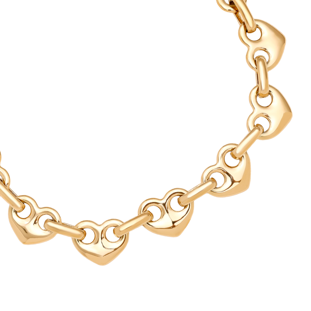 Stainless steel bracelet 17cm Heart Nose Chain