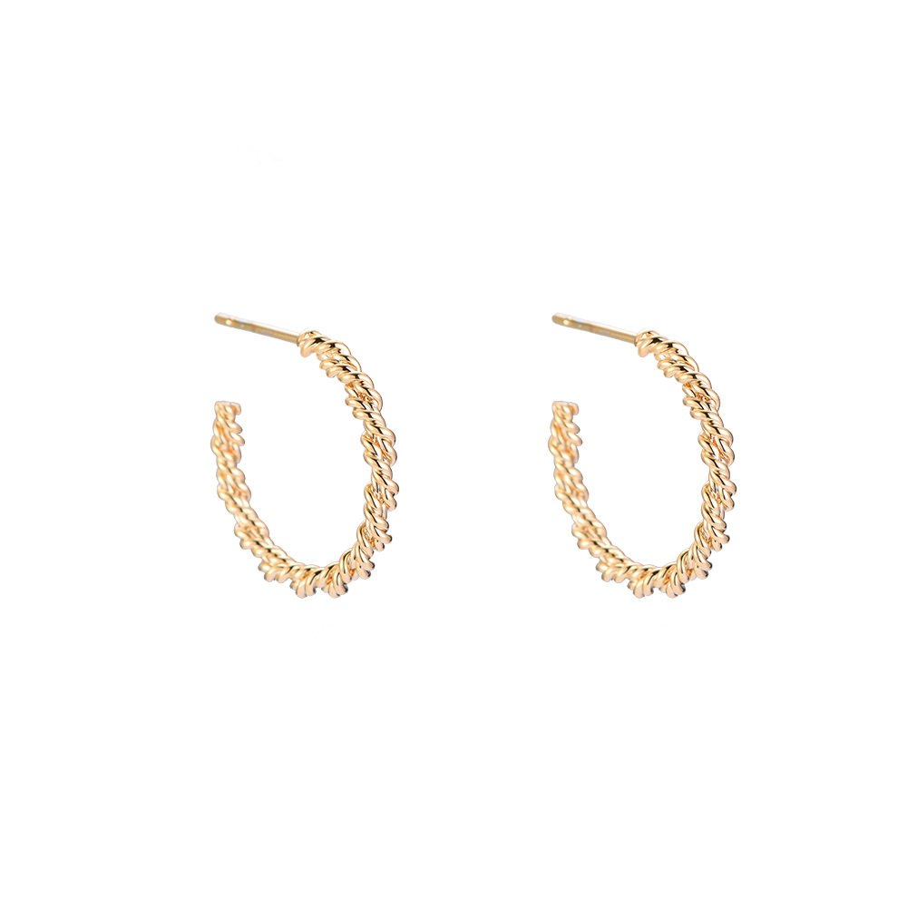 Gold-plated Double Twist earrings