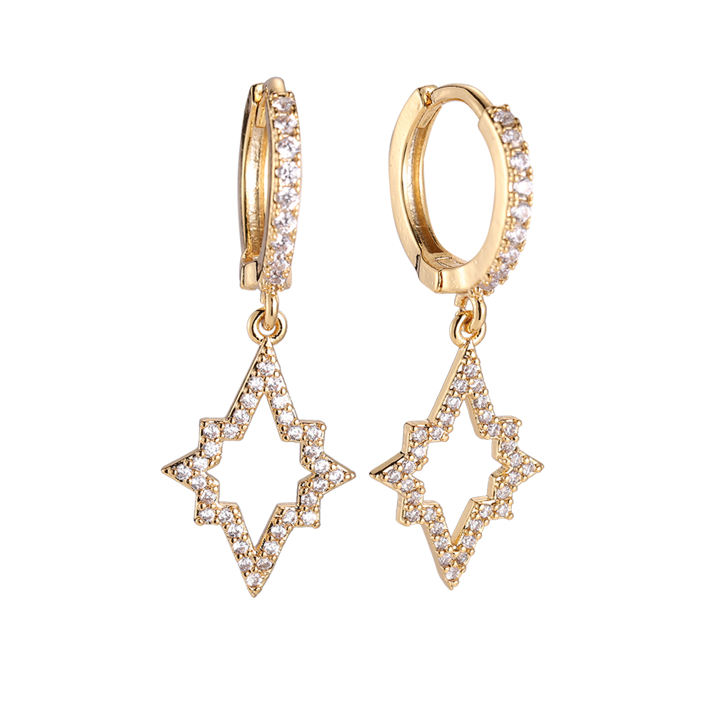 Gold-plated Spark Star Sparkle earrings