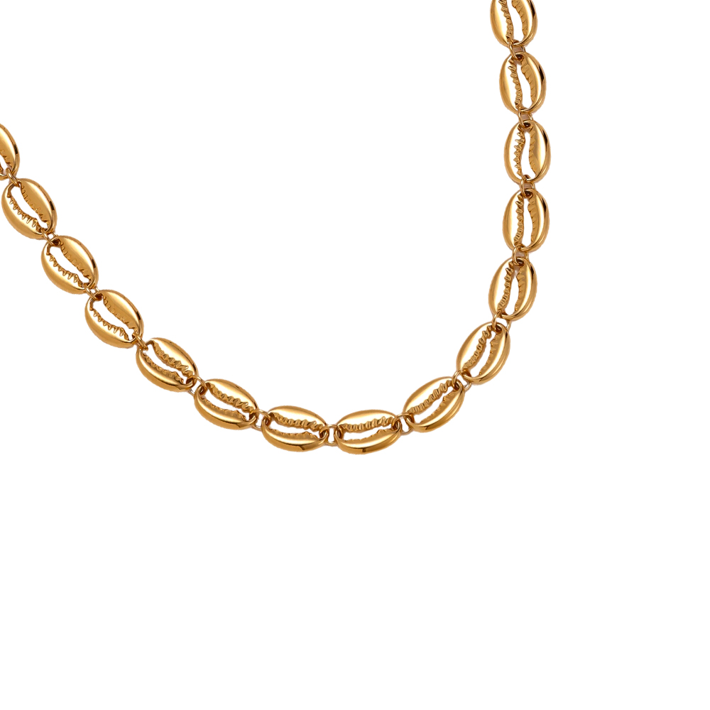 Stainless steel necklace 42cm shell